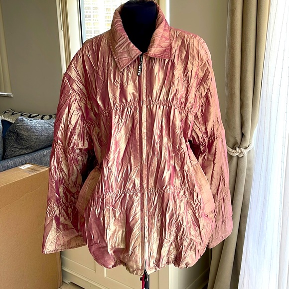 Vintage jackets galore metallic rose gold windbreaker XL - Picture 1 of 6